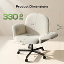 Marsail Criss Cross Office Chair, Adjustable Armrests & Wheels, Vanity Chair - Like New