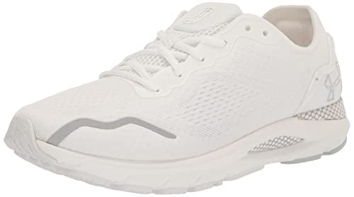 UNDER ARMOUR UA HOVR SONIC 6 MEN'S RUNNING SHOES WHITE/WHITE/METALLIC SILVER - Like New