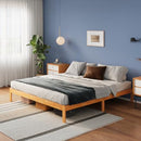 AVENCO F14001B-K12 BED FRAME KING SIZE STURDY WOOD SLAT SUPPORT - NATURAL OAK - Like New