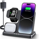 JARGOU 3 IN 1 CHARGING STATION FOR APPLE WIRELESS CHARGER FOR IPHONE 17 16E 16 - Like New