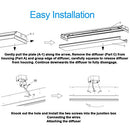 FAITHSAIL 4FT LED Wraparound 40W Wrap Light, 4400lm, 4000K, 4 Pack - Like New