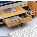 DH+ Compuer Monitor Stand Riser with Drawer - Built with Storage Drawer - Brand New
