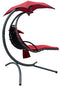 BalanceFrom Hanging Curved Chaise Lounge Chair Swing with Cushion, Pillow - Like New