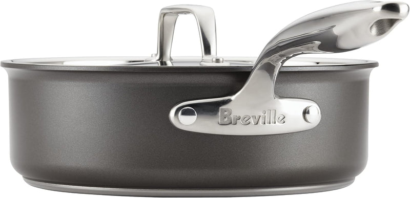 Breville Thermal Pro Hard Anodized Nonstick Pan w/ Lid, 3.5 Quart (84484) - Gray Like New