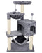 YUNIQUE CAT TREE WITH CAT CONDO AND BIG HAMMOCK - GRAY - Like New