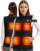 ARRIS Fleece Heated Vest for Women, Size Adjustable Heating Zones - Black - Brand New