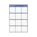 AT-A-GLANCE 2025 Wall Calendar, Dry Erase Wall Planner, Monthly, 48" x 32" Blue - Like New