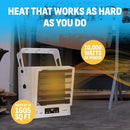 NEWAIR HARDWIRED ELECTRIC GARAGE HEATER 240 V - WHITE - Like New