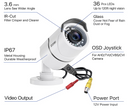 ZOSI 2.0MP 1080p Surveillance Bullet Camera Indoor/Outdoor WHITE ZG2612C Like New