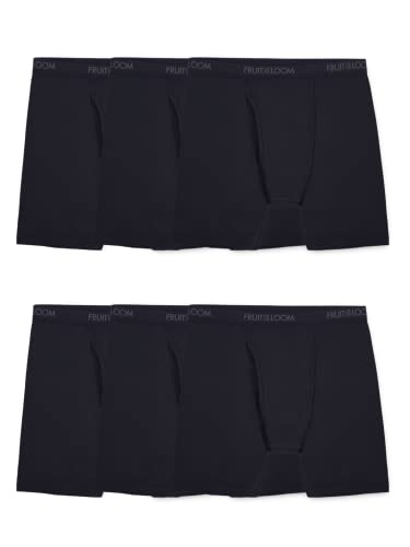 Fruit of the Loom mens Big & Tall Tag-free Underwear 3XL 3EL7BMP-6P - Black - Brand New