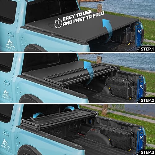 WHALEMOTOR TRUCK BED TONNEAU COVER COMPATIBLE FORD MAVERICK 2022 - 2025 - BLACK - Like New