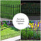SUNNYDAZE ROMAN-STYLE 9' OUTDOOR GARDEN METAL FENCE PANEL SET- 5 PANELS - BLACK - Like New
