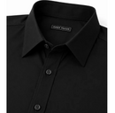 JAMES TAILOR SHORT SLEEVE KNIT BUTTON DOWN SHIRT - SIZE: MEN S - BLACK - Brand New