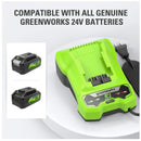 Greenworks 24V Lithium Battery Charger - GREEN - Like New