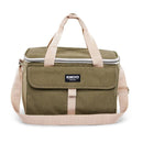IGLOO NOSTALGIA LUNCH SACK, INSULATED POLYESTER CANVAS WITH FRONT POCKET - OLIVE - Brand New