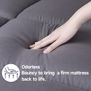 DOPEDIO MATTRESS TOPPER TWIN SIZE EXTRA THICK PILLOW,8-21IN DEEP POCKET - GRAY - Brand New
