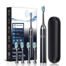 3P EXPERTS REMARKABLE GOODZ ELECTRIC TOOTHBRUSH WITH 4 BRUSH HEADS - BLACK - Like New