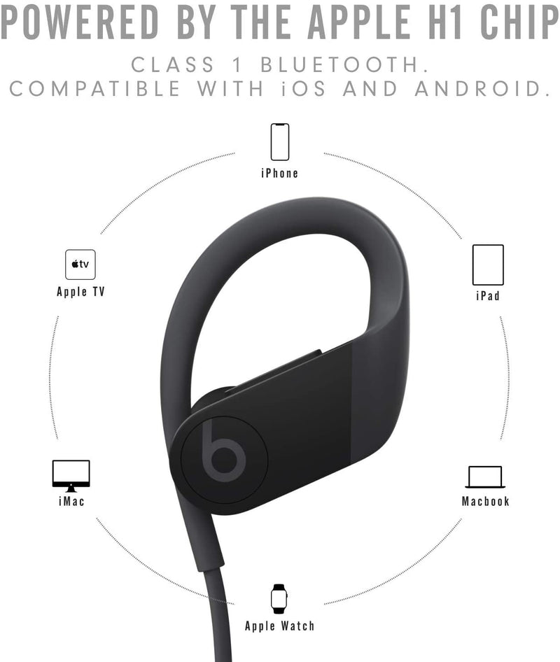 Powerbeats High-Performance Wireless In-Ear Bluetooth MWNV2LL/A BLACK Like New