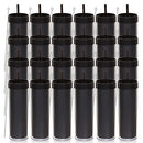 Volhoply Tumbler Lid Straw 24 Pack Double Wall Clear Plastic Tumblers - Black - Brand New