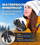 UMEWARM -10℉ WATERPROOF WINTER GLOVES MEN M WOMEN M - BLACK - Like New