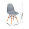 CangLong Dining Mid Century Modern Hollow Back Design Plastic Shell Armless - Like New