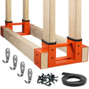 GARDGUARD OUTDOOR FIREWOOD RACKS 2 PACK LOG STORAGE RACK BRACKET KIT ORANGE Like New