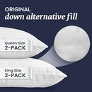Beckham Hotel Collection Bed Pillows King Size Set of 2 Down Alternative - White - Like New
