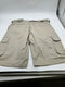 BLU ROCK MEN'S SLIM FIT STRETCH BELTED CARGO SHORTS - SIZE: MEN 32 - STONE - Brand New