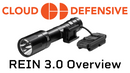 CLOUD DEFENSIVE REIN DUAL FUEL TACTICAL WEAPON LIGHT 100,000 CANDELA - BLACK - Like New