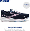 Brooks Women's Ghost 15 Neutral Running Shoe Peacoat/Pink/Open Air Size 10.5 - Like New