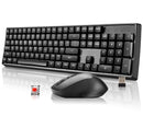 DARKFLASH WIRELESS MECHANICAL KEYBOARD MOUSE 106 KEYS GK104 - BLACK - Brand New
