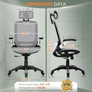 The Gabryllly Ergonomic Office Chair High Back Home Desk Chair - Grey - Like New