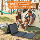 Alpha Digital SFZD-40 40W 18V Foldable Portable Solar Charging Panel - Black - Brand New