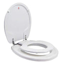 TOPSEAT TINYHINEY POTTY ROUND TOILET SEAT ADULT CHILD HINGES 6TSTR9999CP - WHITE - Brand New