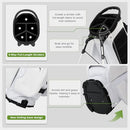 UNIHIMAL LIGHTWEIGHT GOLF STAND BAG WITH 5 WAY DIVIDERS 5GOLFSTANDBAG WHITE - Like New