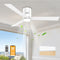 OPONL 52" Ceiling Fan w/ Light Remote Control - White - Scratch & Dent
