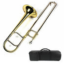 Moz Eb Alto Trombone w/Case and Mouthpiece- Gold Lacquer Finish - Like New