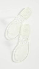 Tory Burch Women's Mini Miller Thong Flip Flops - Clear - Size 6 - Like New