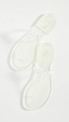65039 TORY BURCH WOMEN'S MINI MILLER THONG FLIP FLOPS CLEAR SIZE 8 - Like New