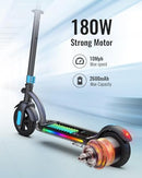 Gyroor H40 Kids Electric Scooter 180W 10MPH LED Lights Ages 6 12 Blue - Like New