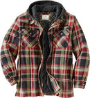Legendary Whitetails Men's Maplewood Hooded Shirt Jacket Spruce Mountain Plaid - Brand New