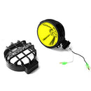 DNA MOTORING FL-6-U+SW-AM-BK 6" Round Fog Lights w/Switch, Amber/Black - Brand New