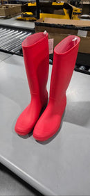 MYSOFT WOMEN'S KNEE HIGH RAIN BOOTS - SIZE: WOMEN 9 - RED - Like New