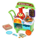 LEAPFROG BUILD-A-SLICE PIZZA CART FRUSTRATION FREE PACKAGING MULTICOLOR - Like New