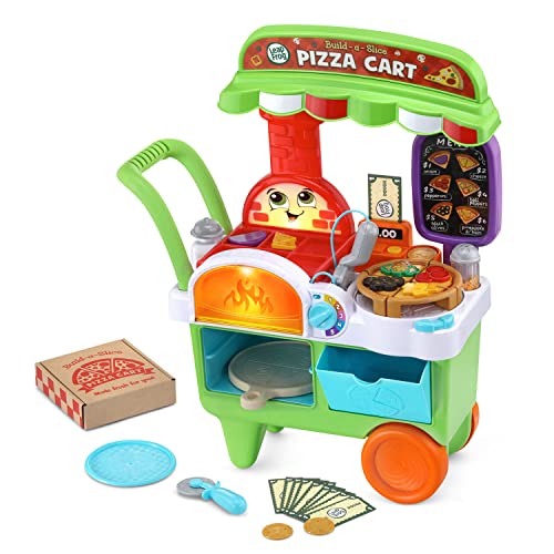 LEAPFROG BUILD-A-SLICE PIZZA CART FRUSTRATION FREE PACKAGING MULTICOLOR - Like New