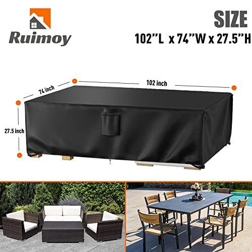 RUIMOY PATIO FURNITURE COVERS OUTDOOR FURNITURE COVER WATERPROOF - BLACK - Like New