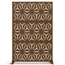 YESUNEED METAL PRIVACY SCREEN OUTDOOR 72" H×47" W FREESTANDING - BROWN&STAR - Like New