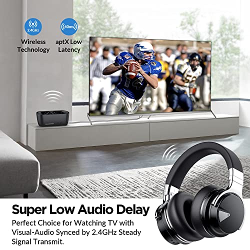 VONAURAL WIRELESS HEADPHONE FOR TV WATCHING WITH BLUETOOTH 5.0 - BLACK Like New