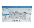 Polar Air Window Fan 3-Speed 3-Function Expandable Reversible 9" 2 Pack - White - Brand New