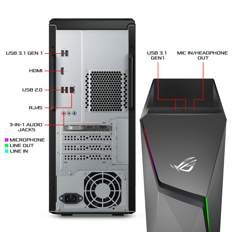 For Parts: ASUS ROG DESKTOP Ryzen 7 3700X 16 1TB HDD 512GB SSD - PHYSICAL DAMAGE